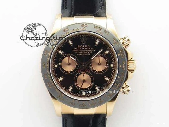 MiroTime 0326 Comfortable Daytona 116515 Noob 1:1 Best Edition Black RG Dial On Black Leather Strap A 3788